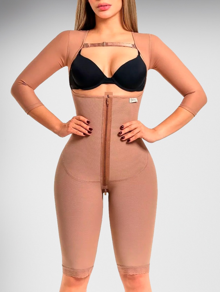 Body Largo Postquirurgico Con Mangas Segunda Piel Marca Kisha