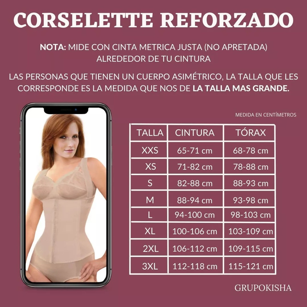 Corselette Largo Confort Marca Kisha
