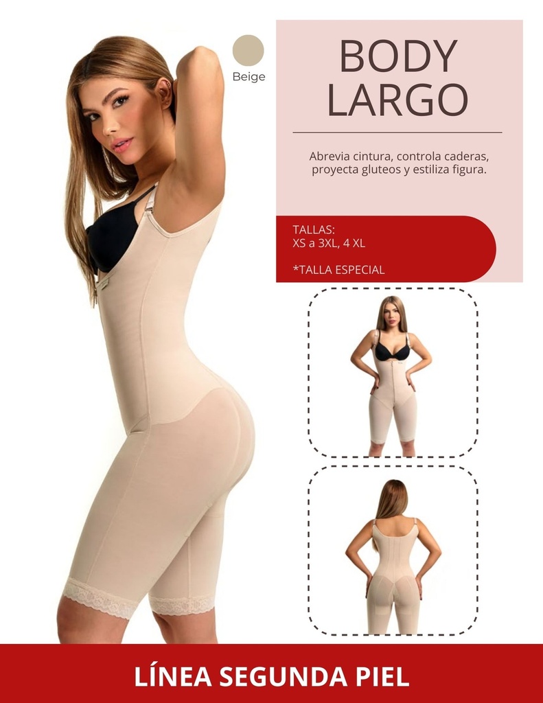 Body Largo Segunda Piel Marca Kisha