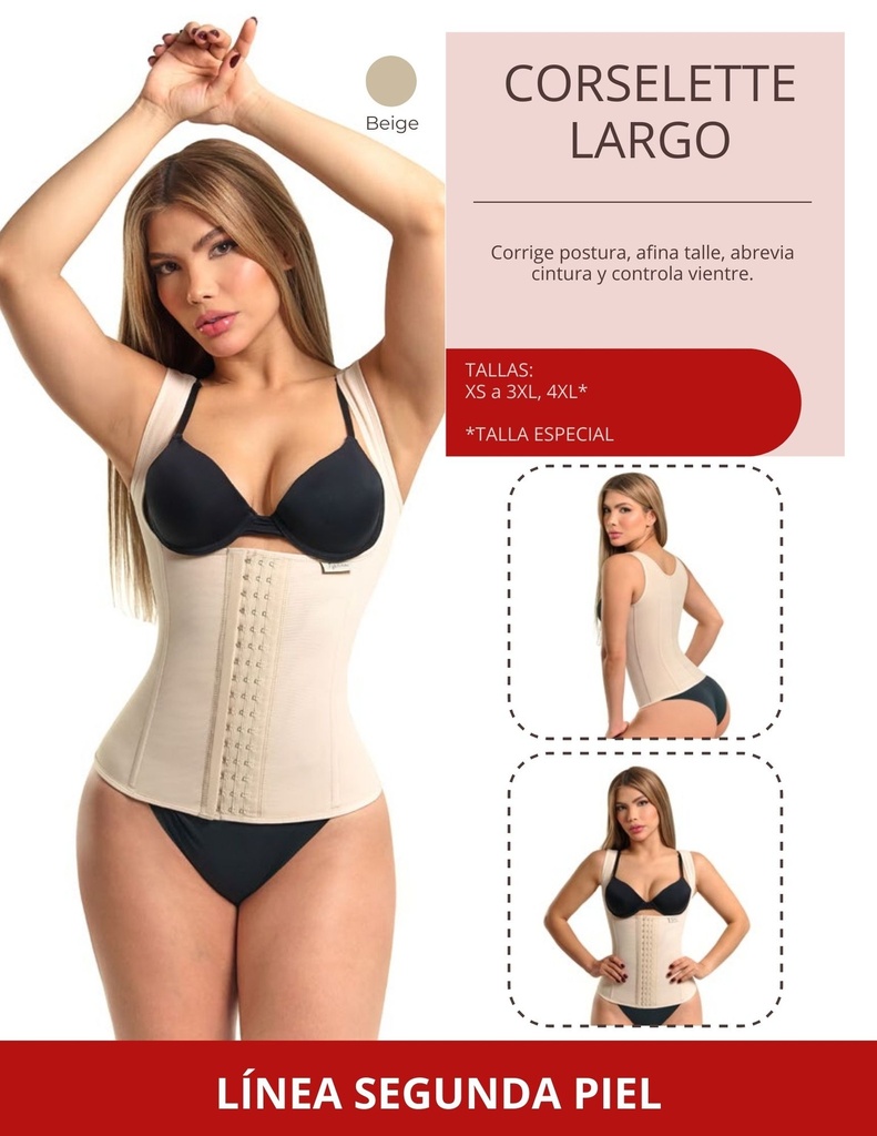 Corselette Largo Segunda Piel Marca Kisha