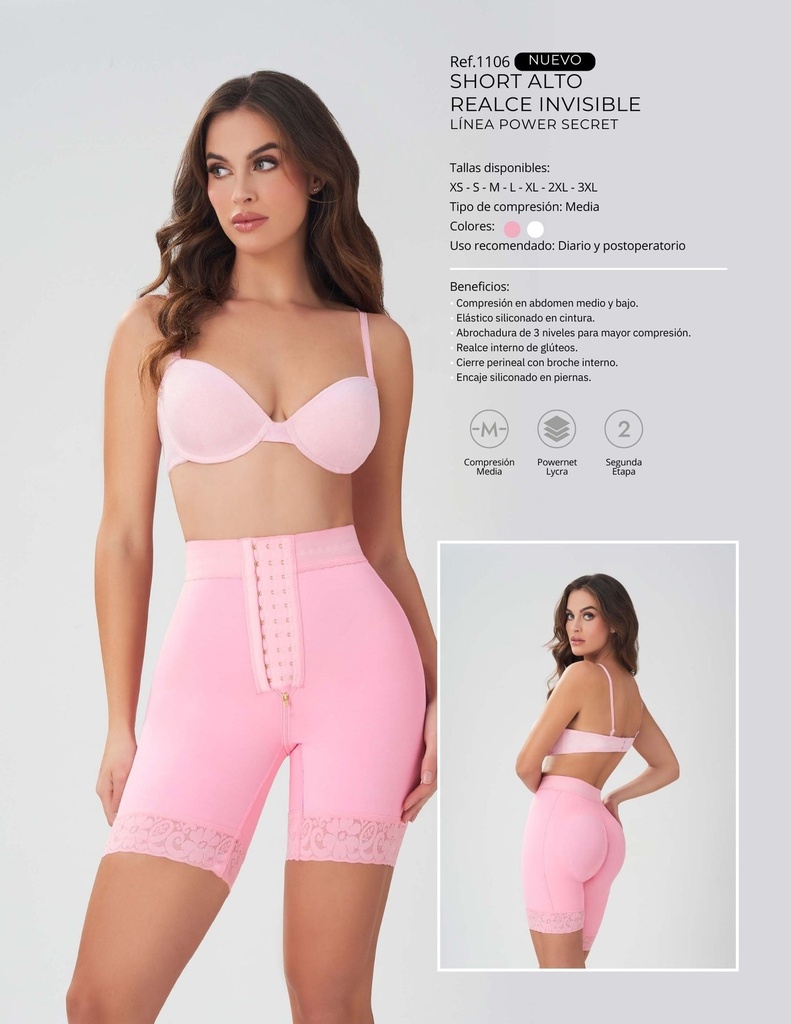Short Alto Realce Invisible Marca Ann Chery