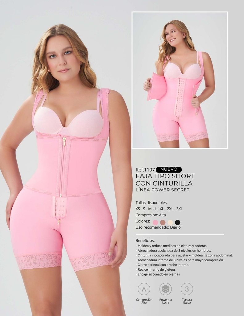 Faja Tipo Short Con Cinturilla Marca Ann Chery