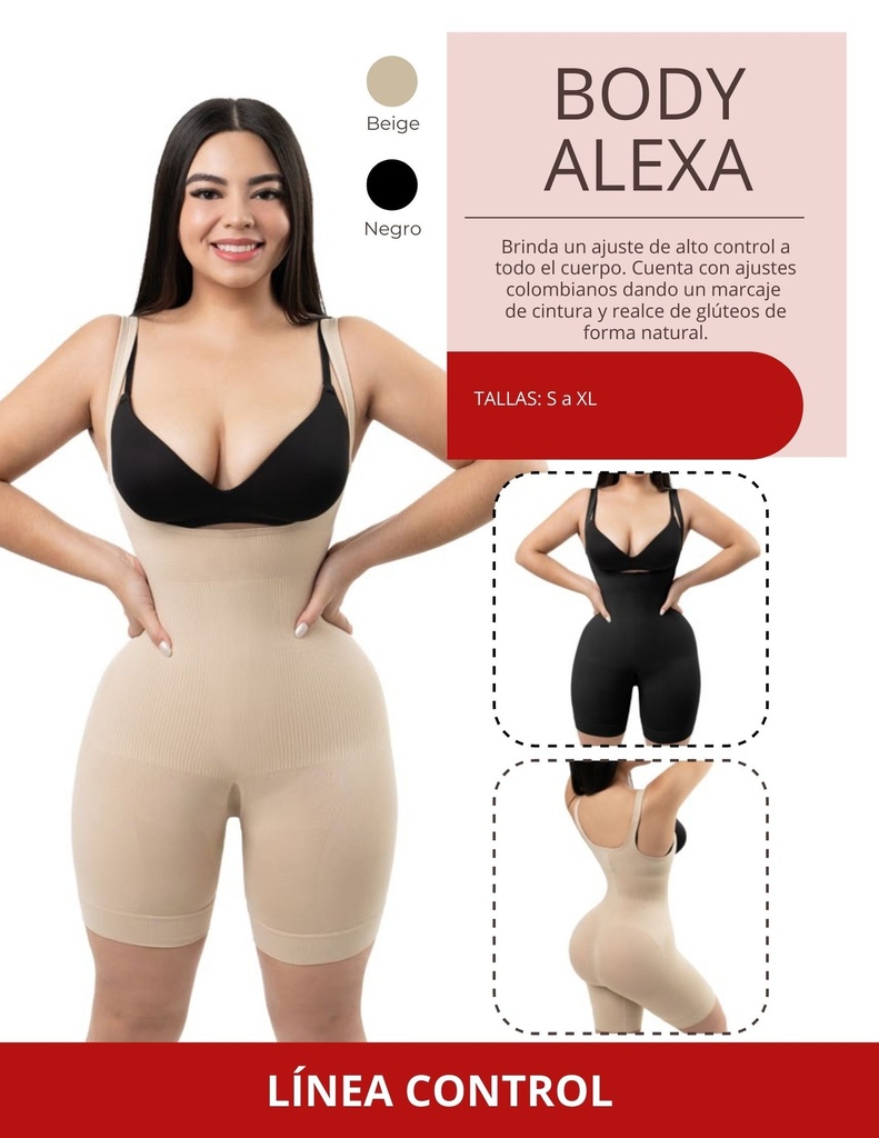 Body Alexa Sin Costuras Seamless Confort Marca Kisha