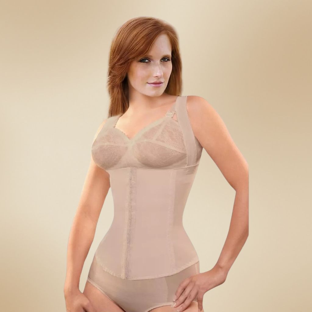 [KICOLDMBEI] Corselette Largo Confort Marca Kisha (M, Beige)